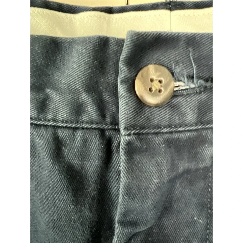 Polo Ralph Lauren Mens Cotton Pleated Pants Actual 36x30 1/2 Navy Blue Chino D27